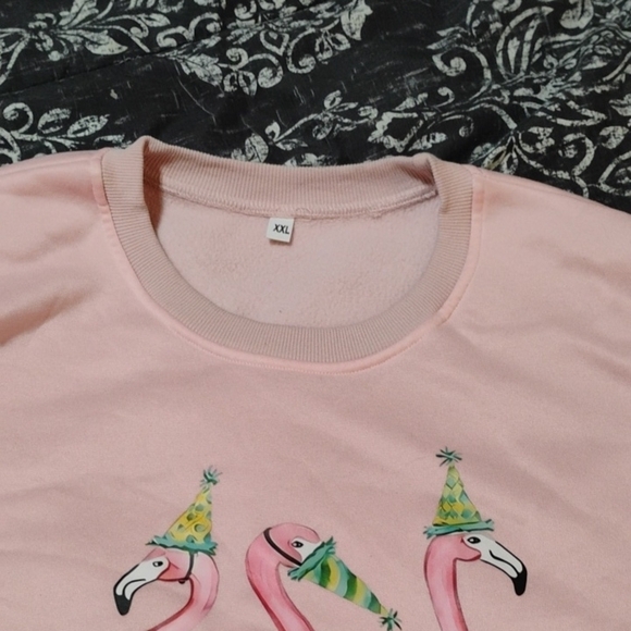 Chic Pink Flamingo Sweatshirt - Picture 6 of 6